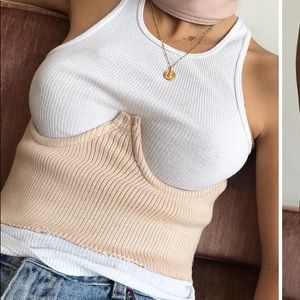 Orseund Iris Knit Corset in Ballet Pink